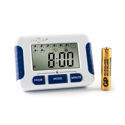 Imagen de TabTimer (instrucciones en español), hasta 8 alarmas al día, herramienta esencial para personas con enfermedad de Parkinson