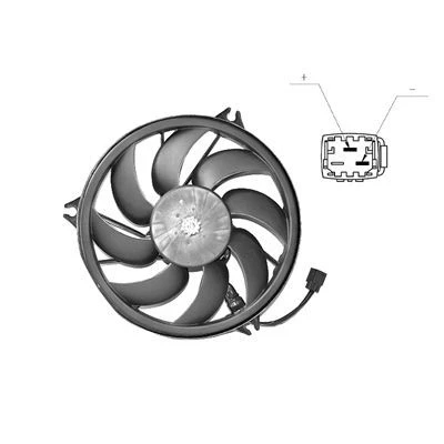 Imagen de VAN WEZEL 4028747 Ventilador de Radiador 385 250 con electromotor PEUGEOT: 206 Hatchback, SW, 206+ Hatchback