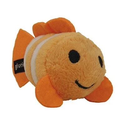 Imagen de Peluche para Perros Gloria Tamaño 11 cm Oleg Juguete con Sonido Textura Suave Material Resistente Ideal Cachorros/Perros pequeños Color Naranja