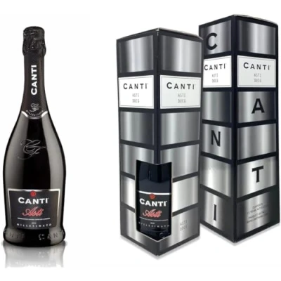 Imagen de Canti Asti D.O.C.G. Millesimato, Vino Espumoso Moscato d&#039;Asti 7%, Estuche Regalo, Uva Italiana de Piamonte, Sabor Afrutado y Aromático, 1x750 ml