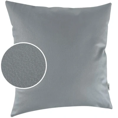 Imagen de Kumo Funda de cojín piel sintética, 50 x cm, sin relleno, color gris claro