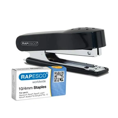 Imagen de Rapesco 1573 No. 10 Mini Grapadora con 1000 Grapas, Negro