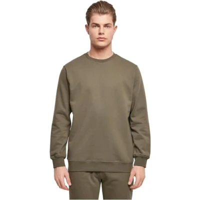 Imagen de Build Your Brand Bb003 basic Crewneck Sudadera, Verde Oliva, L para Hombre