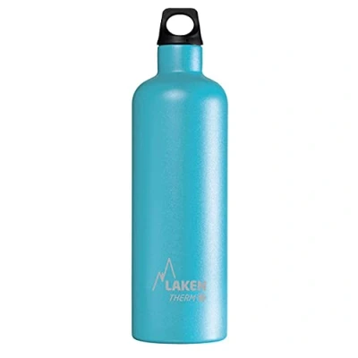 Imagen de Botella Térmica de Acero Inoxidable Doble Pared Aislada al Vacío Laken (0,75L Azul Claro) Para Niños y Adultos/Para Gimnasio Deportes Resistente Duradera