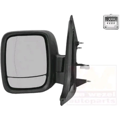 Imagen de espejo retrovisor Van Wezel 3891807 izquierda negro rugoso completo, asférico, para ajuste elect. espejo, calefactable OPEL: Vivaro B Furgón