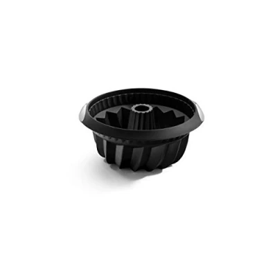 Imagen de Lékué Molde repostería Savarín hondo, 22 cm, silicona platino color negro
