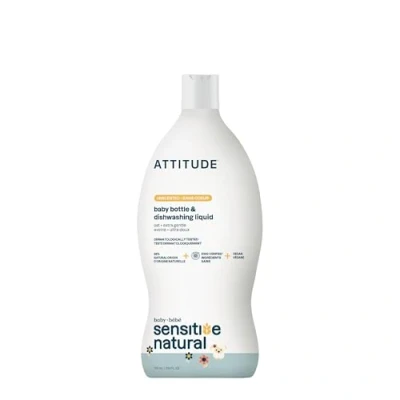 Imagen de Botella natural de jabón líquido para lavavajillas piel sensible tipo bebé, Attititude