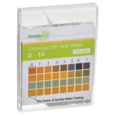 Imagen de Simplex Health agua TIRAS REACTIVAS DE PH 0 14 AMPLIA GAMA &amp; CUATRO Panel Universal para Ácido Alcalino PRUEBA, 100 strips mejor que Tornasol Papel