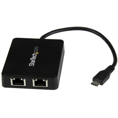 Imagen de Startech Adaptador De Red Usb c Con Dos Puertos Ethernet Gigabit Y Puerto Adicional (type a)