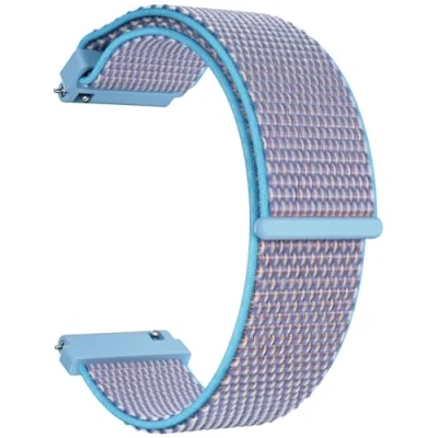 Imagen de TOOBUR Correa de reloj 22mm, Correas liberación rápida nylon, solo ajustable para hombres y mujeres, Compatible con relojes 22 mm ancho, modelo universal, Azul
