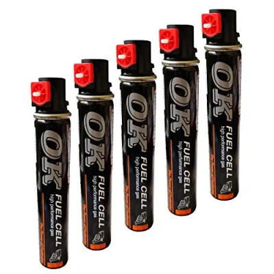 Imagen de Bombona de Gas ad Alto Rendimiento OK Befestigung (31,5 x 152 mm/40 g 70 ml) para clavadora hormigon Bea CN60 titibi prima y otros (5)
