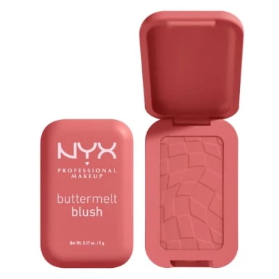 Imagen de NYX Professional Makeup Buttermelt Blush, Colorete en Polvo, Hasta 12h de Duración, No Mancha, Transfiere, Tono: 09 Feeling Butta