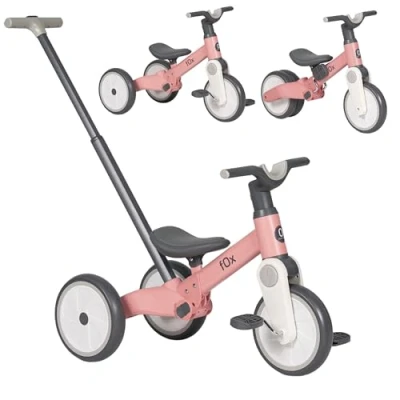 Imagen de Olmitos Triciclo Evolutivo bebé Fox 5 en 1 Bici de Equilibrio y Pedales para Niños 18 Meses a 3 Años Seguro Divertido Sin Pedales, Bicicleta Bebe, Práctico (Rosa)