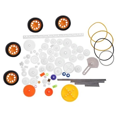 Imagen de 78 unids engranajes de plástico buje la correa del eje polea gusano Kits conjunto bricolaje juguete coche accesorios