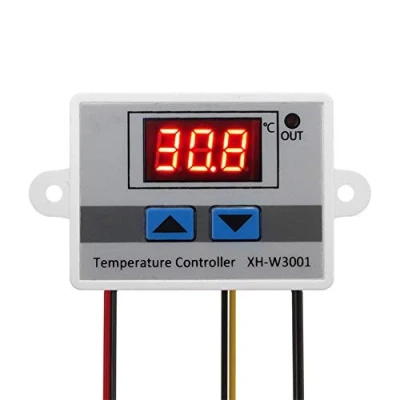 Imagen de ARCELI Módulo Controlador de Temperatura LED Digital 220, Interruptor termostato XH W3001 con sonda a Prueba Agua, enfriamiento calefacción programable