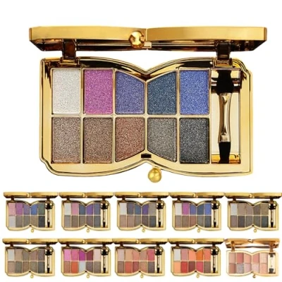 Imagen de 10 Colors Sparkle Shimmer Eyeshadow Palette, Glitter Professional Makeup Palette (04#)