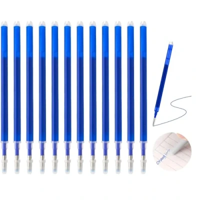 Imagen de Minas de repuesto mejoradas 0,7 mm, 12 unidades, compatible con Pilot FriXion (azul), tinta borrable, 400 m longitud escritura, mina intercambiable