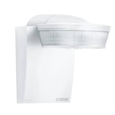 Imagen de Steinel sensIQ Sensor de movimiento por infrarrojos, en color blanco, con consumo 2500 W, rango detección 300,alcance 20 metros,luz continua,soporte pared esquinero y mando a distancia