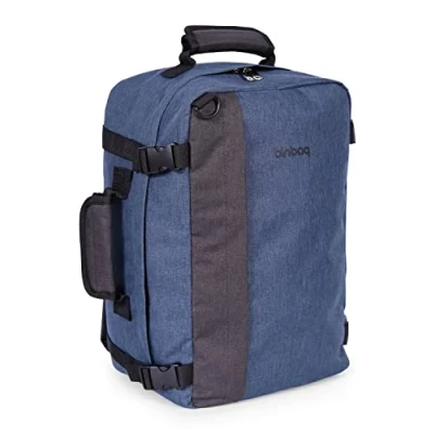 Imagen de Blnbag M5: Mochila de Cabina Equipaje Gratuita Ryanair 40 x 20 25 cm, para Debajo del Asiento, Bolsa Viaje, práctica empacar como una Maleta, litros, Darkblue/Darkgrey