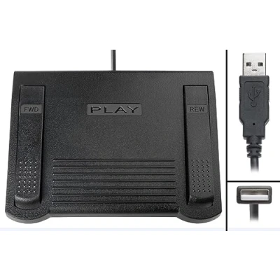 Imagen de Pedal de transcripción USB para uso con Express Scribe Windows o Mac Transcription Software