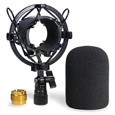 Imagen de AT2020 Arana para Micrófonos y Pantallas Antiviento la Reducir el Ruido de Vibración Adecuado Audio Technica AT2035 ATR2500 Micro YOUSHARES