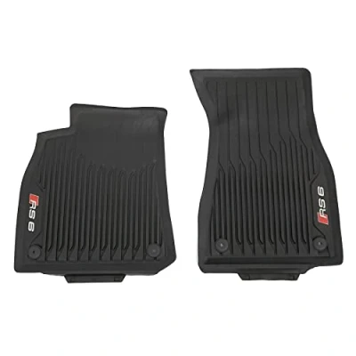 Imagen de Audi 4K1061501A041 Alfombrillas de Goma Delanteras (2 Unidades, para Todo Tipo climas, con inscripción RS6), Color Negro