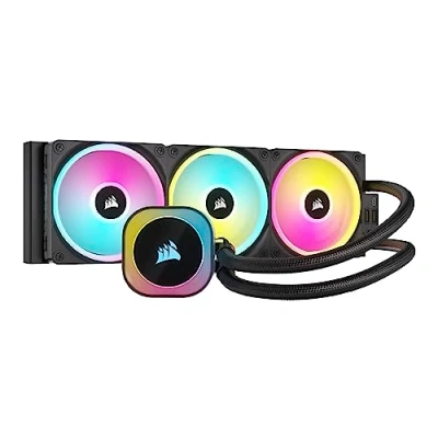 Imagen de Corsair iCUE Link H150i RGB Refrigerador Líquido para CPU 360mm AIO Ventiladores QX120 Se Adapta a Intel® LGA 1700, AMD® AM5 Concentrador de Sistema Incluido Negro