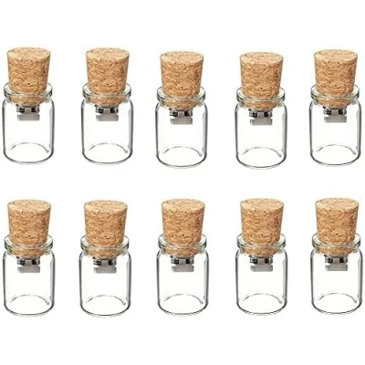 Imagen de 10 Piezas Botella Transparente Memoria USB de 2GB Decoración Memory Stick Pendrive
