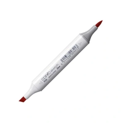 Imagen de Copic Sketch R08, Bermellón, rotulador Doble con Punta de Anchura Media y Pincel.