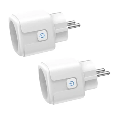 Imagen de Enchufe Inteligente WiFi, 2 Pack Wifi Medidor Consumo 16A 3680W, Tomada Programable con Monitor de Control Remoto por APP&amp;Voz, Compatible Alexa y Google Home