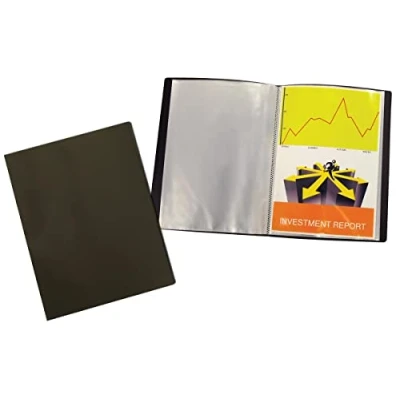 Imagen de Carpeta liderpapel escaparate 37915 20 fundas polipropileno din a4 negro opaco