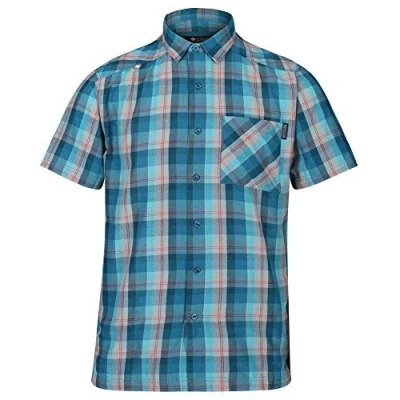 Imagen de Regatta Kalambo V Camisa Deportiva De Cuadros, Manga Corta Y Tejido Secado Rápido Shirts, Hombre, Olympic Teal, S
