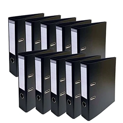 Imagen de Exacompta 53741E Caja de 10 archivadores palanca Prem&#039;Touch A4 Lomo 70 mm Mecánico 75 Dimensiones externas: 32 x 29 7 cm Formato para archivo Color: Negro