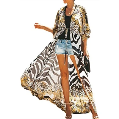 Imagen de YouKD Kimono Suelto de Verano Playa Bohemia Vestido Bikini Cárdigan Talla Grande para Mujer