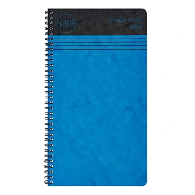Imagen de NU Cuadernos Craze Cloud Range Bloc de cosas para hacer Cuaderno encuadernado alambre papelería notas rayado Azul 110 páginas, 157 x 282