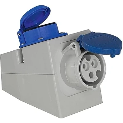 Imagen de as Schwabe enchufe de pared CEE Acoplamiento camping 230 V, 16 A, 3 polos con protección contacto IP44 a prueba cuerpos extraños y salpicaduras para uso en exteriores