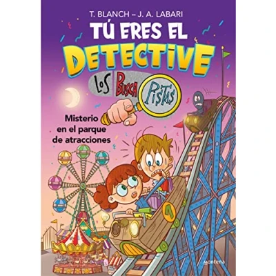 Imagen de Tú eres el detective con Los Buscapistas 4 Misterio en parque de atracciones (Jóvenes lectores)