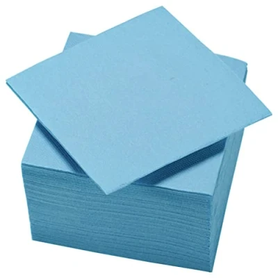 Imagen de LE NAPPAGE ARTS DE LA TABLE 71320 50 servilletas microgofradas 24 x 25 cm 2 V 100% Nature azul FSC