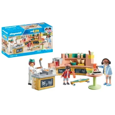 Imagen de PLAYMOBIL myLife 71538 Cantina, deliciosas Comidas y tentempiés en el Restaurante, Incluyendo Papas Fritas, Sushi Mucho más, Juguetes para niños a Partir de 5 años