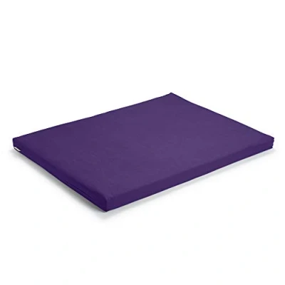 Imagen de basaho Zabuton Estera de Meditación Algodón Orgánico Relleno Fibra Lana Reciclada Colchoneta (Morado Intenso)