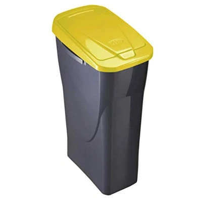 Imagen de MONDEX Cubo 25 L ECOBIN con Tapa de Color Amarillo 21,5x36x51 cm, Mediano