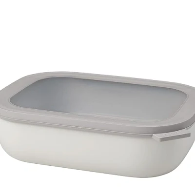 Imagen de Mepal Multi Bowl Cirqula Rectangular Recipientes para Alimentos con Tapa Adecuado como Fiambrera Hermética Frigorífico, Microondas y Congelador Tapers Comida 2000 ml Nordic Blue