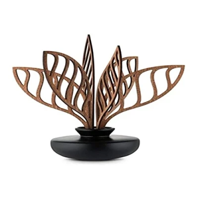 Imagen de Alessi The Five Season MW64 5S B Difusor de Fragrancia Ambiente en Porcelana, Hojas Caoba, Negro, Talla única