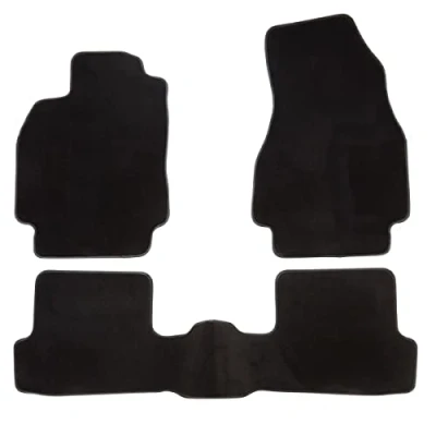 Imagen de DBS 1763188 Alfombrillas de coche A medida para 3 uds. Antideslizante Moqueta en negro 900 g/m² Aspecto terciopelo Modelo Star
