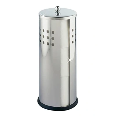 Imagen de WENKO Portarrollos de reserva para papel higiénico acero fino Ancona inox Brillante
