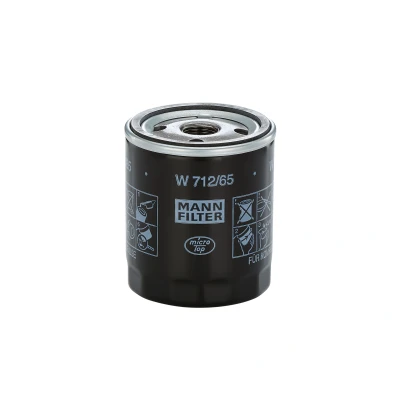 Imagen de MANN FILTER W 712/65 Filtro de aceite 3/4 16 UNF 1B con válvula bloqueo retorno enroscable