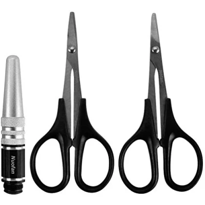 Imagen de 0 14mm Body Reamer Hole Puncher Straight Scissors and Curved Set Universal Tool for RC Car Shell Hobby Repair Tools