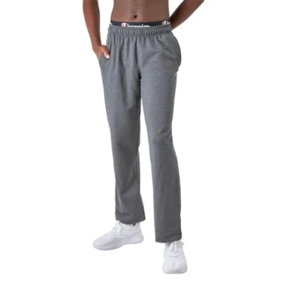 Imagen de Champion Powerblend Pantalón de Forro Polar con Parte Inferior Abierta, Granite Heather 549314, X Large para Hombre