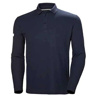 Imagen de Helly Hansen Hombre Polo Manga Larga Crewline, M, Azul Marino