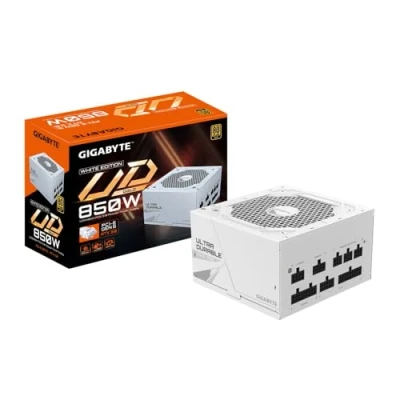Imagen de GIGABYTE UD850GM PG5W Fuente de Alimentación PCIe 5.0, 80 Plus Gold, Diseño Totalmente Modular, Ventilador 120 mm, Compatible con ATX 3.0, Enchufe EU